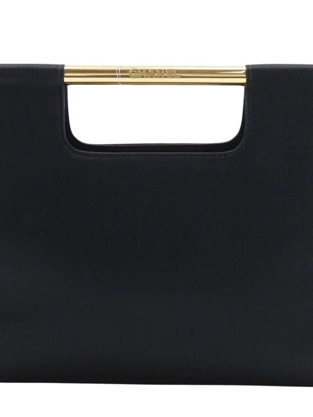 CHANEL Party bag Handbag vintage black Satin Women